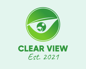 Visualization - Green Eye Emblem logo design