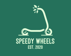 Scooter - Eco Leaf Scooter logo design