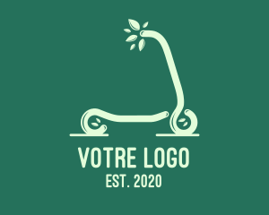 E Bike - Eco Leaf Scooter logo design