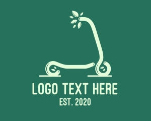 Scooter - Eco Leaf Scooter logo design