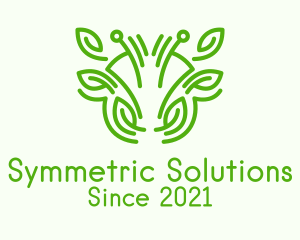 Symmetric - Green Cow Plant logo design