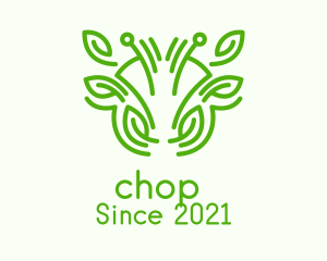 Eco Friendly - Green Cow Plant logo design