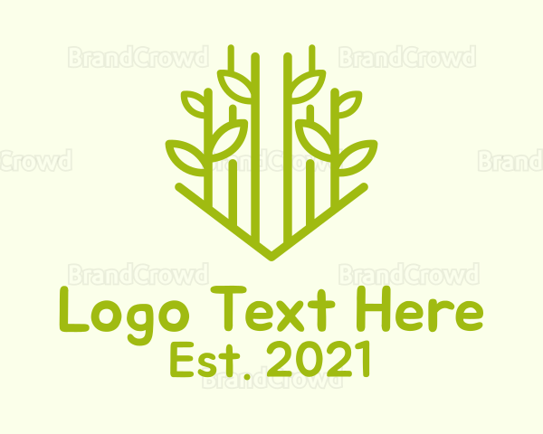 Green Bamboo Tree Logo