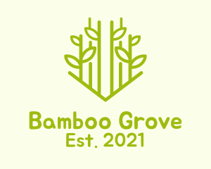 Bamboo - Green Bamboo Tree logo design