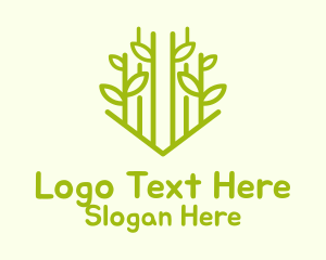 Green Bamboo Tree Logo
