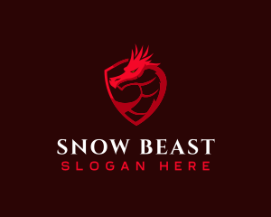 Dragon Beast Shield logo design