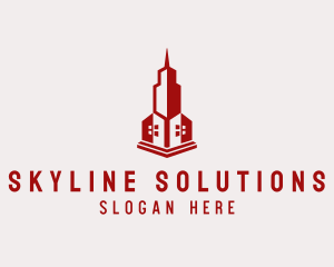 Real Estate Skyscraper Building logo design