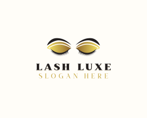 Beauty Makeup Eyelashes Cosmetics logo design