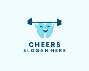 Orthodontist - Strong Tooth Weightlifting logo design