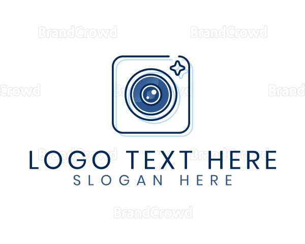 Minimalist Camera Lens Logo