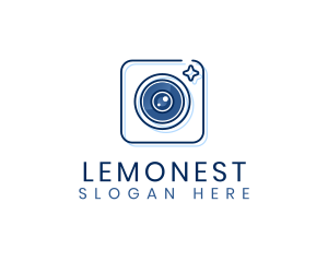 Dslr - Minimalist Camera Lens logo design