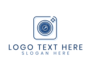 Shoot - Minimalist Camera Lens logo design