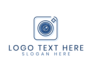 Minimalist Camera Lens Logo