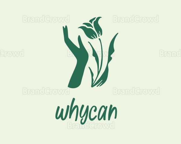 Flower Plant Hand Logo