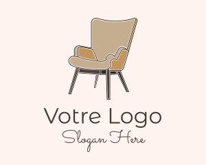 Brown Chair Furniture Logo