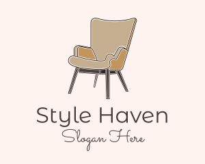 Furniture - Brown Chair Furniture logo design