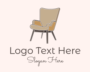 Brown Chair Furniture Logo