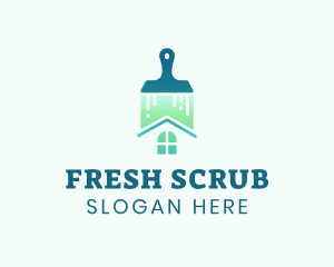 Scrub - House Clean Brush logo design