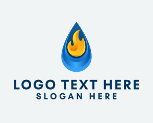 Petroleum - Petrol Flame Fuel logo design