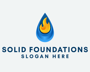 Liquid - Petrol Flame Fuel logo design