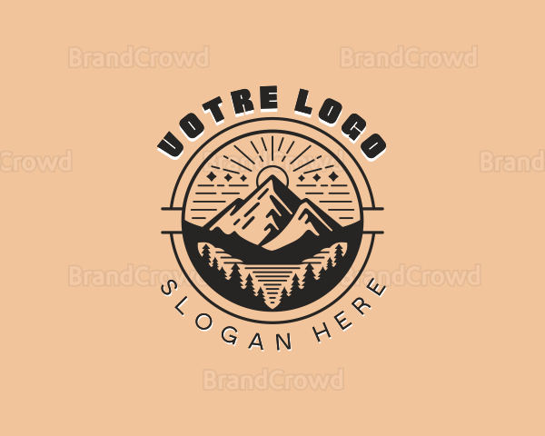 Outdoor Mountain Hiking Logo
