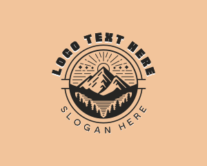 Mountaineer - Outdoor Mountain Hiking logo design