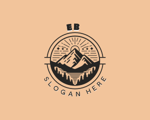 Outdoor Mountain Hiking Logo