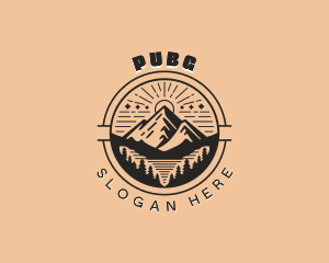 Outdoor Mountain Hiking Logo