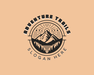 Outdoor Mountain Hiking logo design