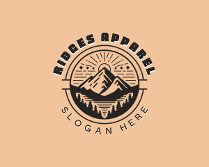 Outdoor Mountain Hiking logo design