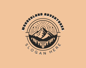 Outdoor Mountain Hiking logo design