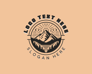 Outdoor Mountain Hiking Logo