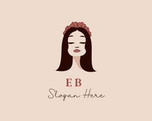 Feminine - Flower Crown Goddess logo design