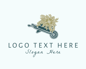 Event Styling - Flower Wheelbarrow Garden logo design