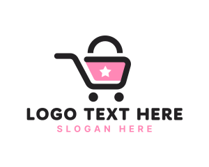 Buy - Shopping Cart Star logo design
