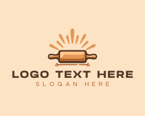 Oven - Baking Rolling Pin logo design