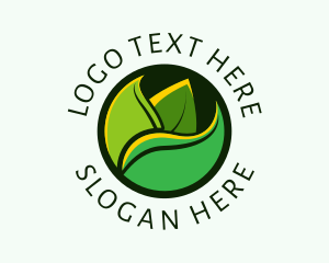 Eco - Organic Herbal Leaf logo design