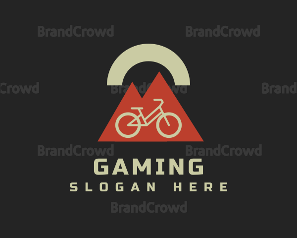 Geometric Mountain Bicycle Logo
