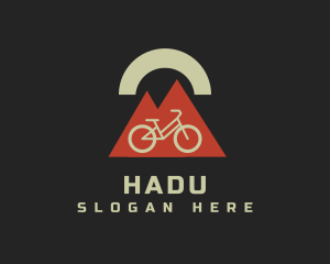 Geometric Mountain Bicycle Logo