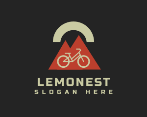 Geometric Mountain Bicycle Logo