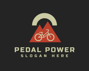 Bicycle - Geometric Mountain Bicycle logo design