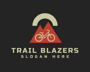 Geometric Mountain Bicycle logo design