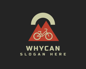 Wheel - Geometric Mountain Bicycle logo design