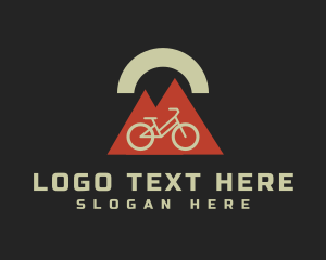Marathon - Geometric Mountain Bicycle logo design
