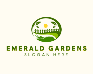 Lawn Backyard Fencing logo design