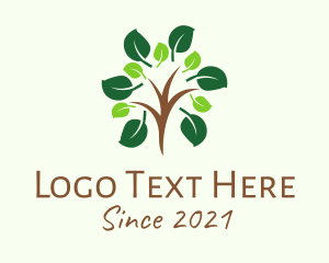 Woods - Eco Park Tree logo design
