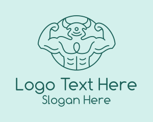 Weightlifting - Strong Bull Gym Fitness logo design