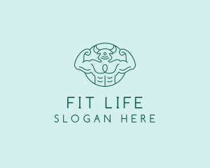 Bull Gym Fitness logo design