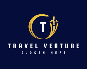 Travel Airplane Flight logo design