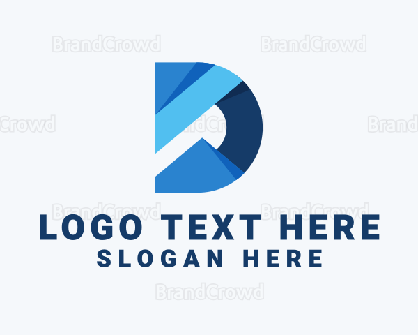 Professional Modern Business Letter D Logo